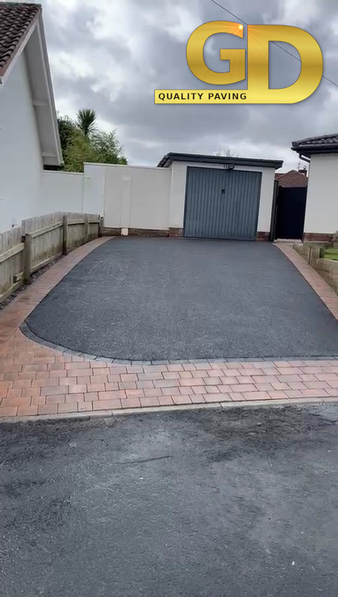 Grey Block paving installation in Neston, The Wirral.